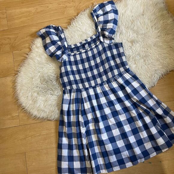 Old Navy Fit & Flare Flutter-Sleeve Gingham Mini Dress for Women L - Picture 7 of 10